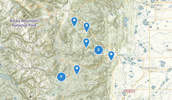 trail locations for Lyons, Colorado