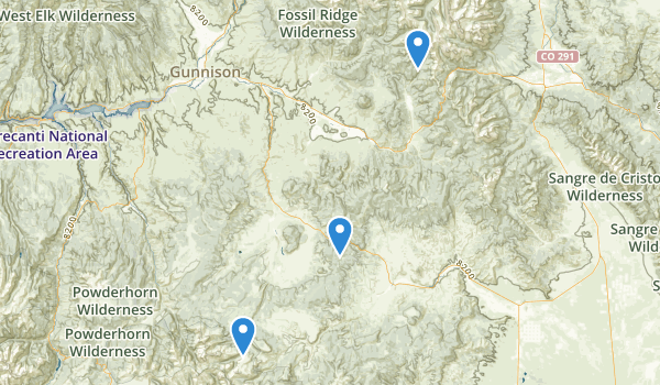 trail locations for Sargents, Colorado