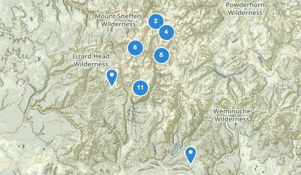 trail locations for Silverton, Colorado