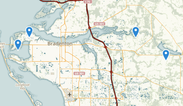 trail locations for Bradenton, Florida