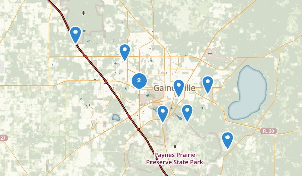 trail locations for Gainesville, Florida
