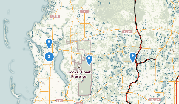 trail locations for Tarpon Springs, Florida