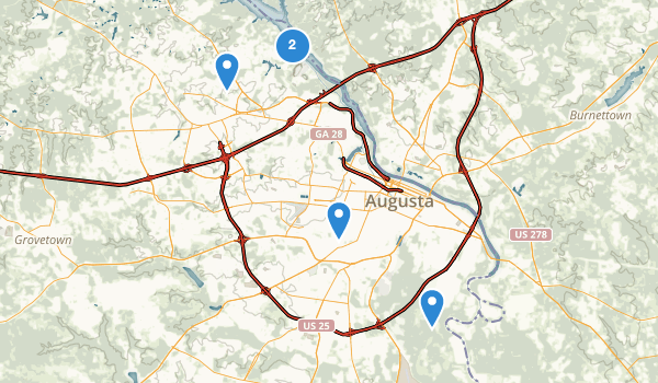 trail locations for Augusta, Georgia