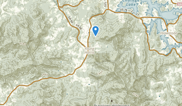 trail locations for Young Harris, Georgia