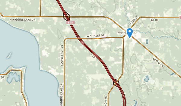 trail locations for Roscommon, Michigan