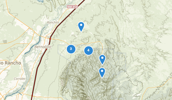 trail locations for Placitas, New Mexico