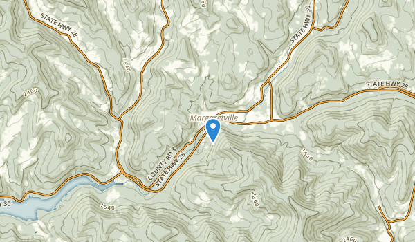 trail locations for Margaretville, New York