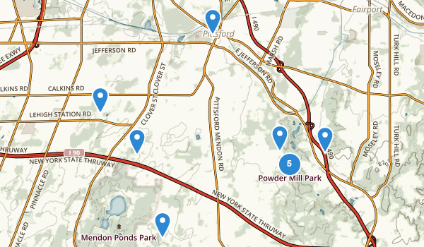 trail locations for Pittsford, New York