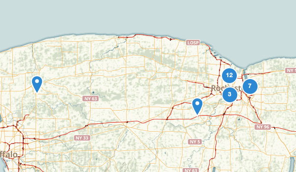 trail locations for Rochester, New York
