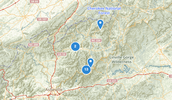 trail locations for Burnsville, North Carolina