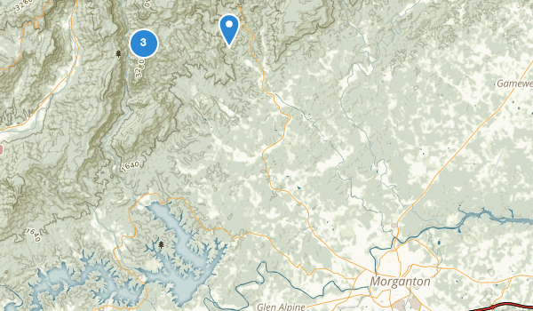 trail locations for Morganton, North Carolina