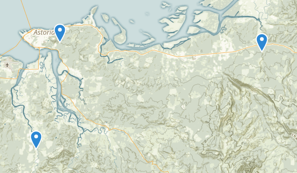 trail locations for Astoria, Oregon