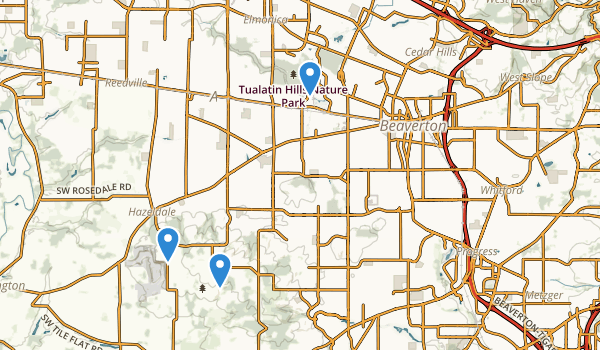 trail locations for Beaverton, Oregon