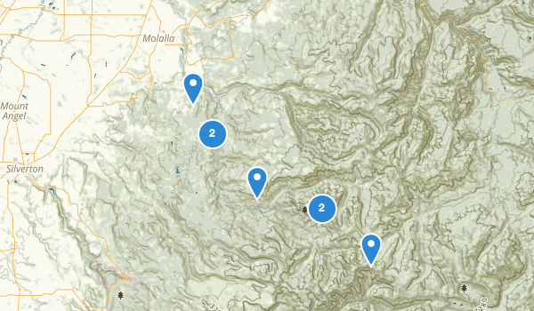 trail locations for Molalla, Oregon