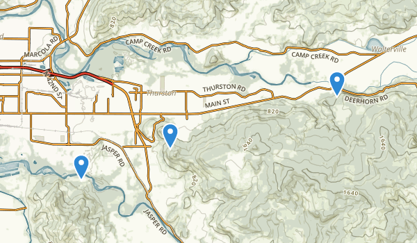 trail locations for Springfield, Oregon