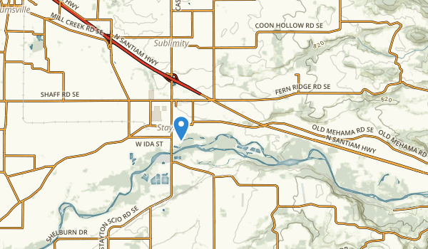 trail locations for Stayton, Oregon