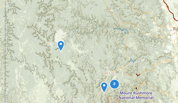 trail locations for Hill City, South Dakota