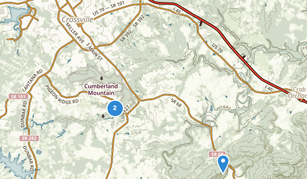 trail locations for Crossville, Tennessee