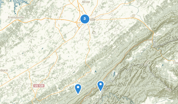 trail locations for Maryville, Tennessee
