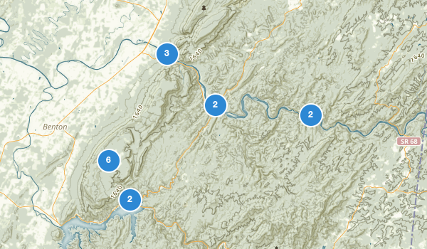 trail locations for Reliance, Tennessee