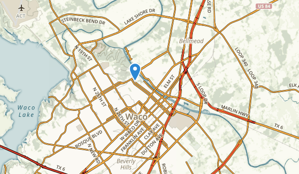 trail locations for Waco, Texas