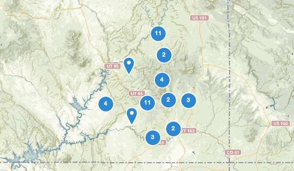 trail locations for Blanding, Utah