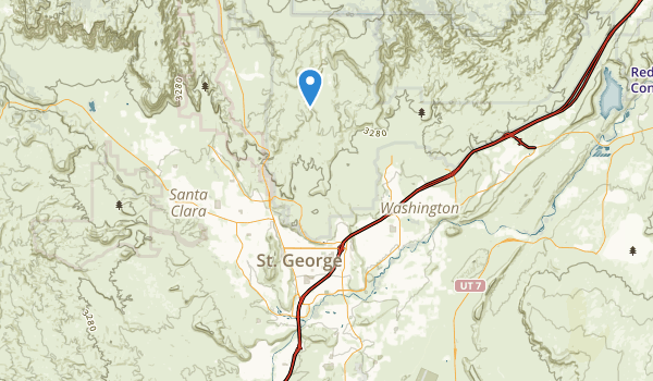 trail locations for Saint George, Utah