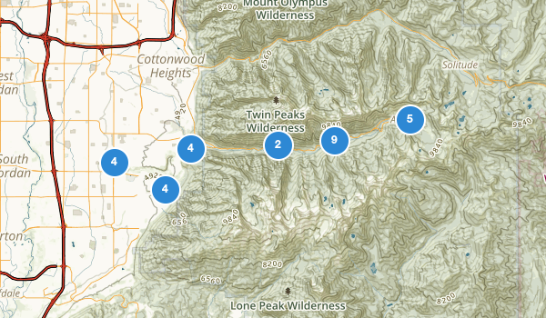trail locations for Sandy, Utah