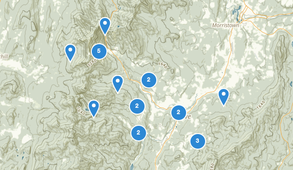trail locations for Stowe, Vermont