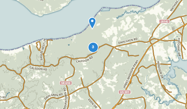 trail locations for King George, Virginia