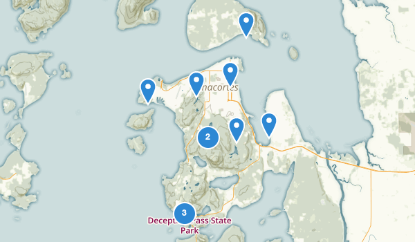 trail locations for Anacortes, Washington