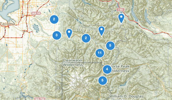 trail locations for Enumclaw, Washington