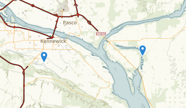 trail locations for Kennewick, Washington
