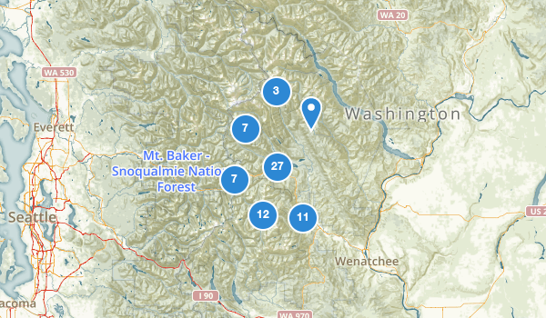 trail locations for Leavenworth, Washington
