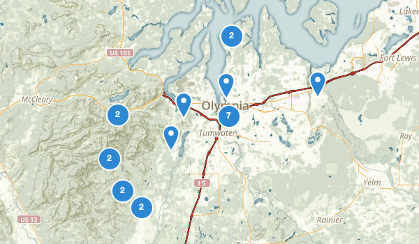 trail locations for Olympia, Washington