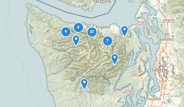 trail locations for Port Angeles, Washington