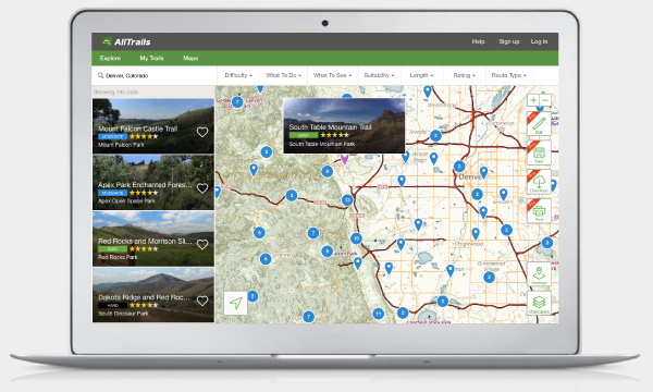 Search 50,000 hiking, camping, trail running, and dog friendly trails