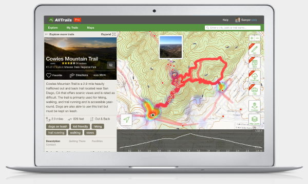 Search 50,000 hiking, camping, trail running, and dog friendly trails