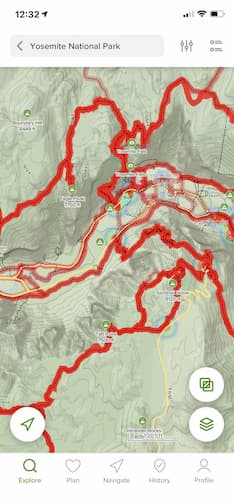 AllTrails heatmap map overlay