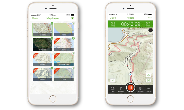 Download the iPhone or Android app and follow along on the trail