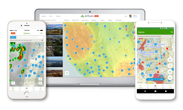 Search 50,000 hiking, camping, trail running, and dog friendly trails