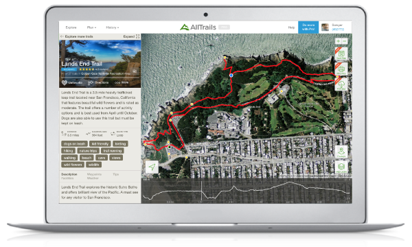 Download the iPhone or Android app and follow along on the trail