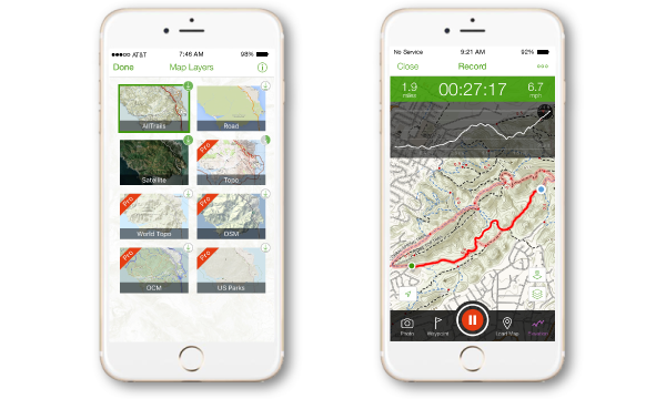 Download the iPhone or Android app and follow along on the trail