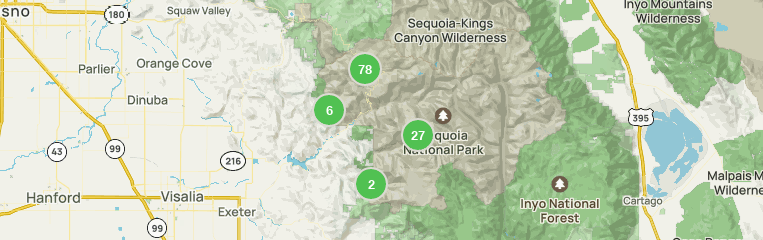 Sequoia clearance hiking map