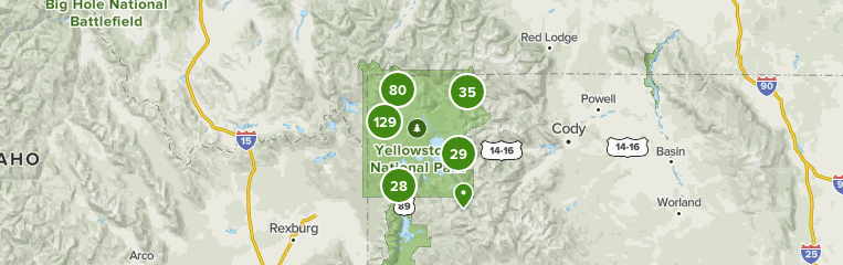 yellowstone backpacking trails map