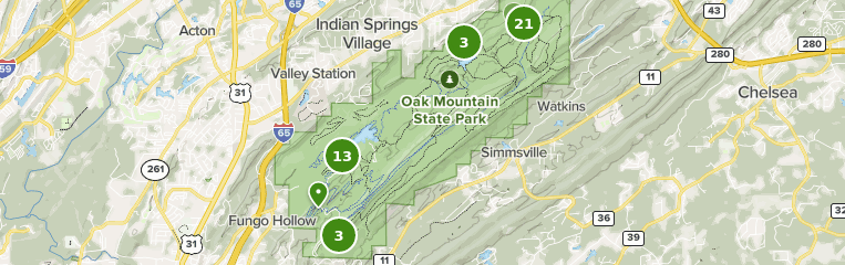 oak mountain state park map Best Trails In Oak Mountain State Park Alabama Alltrails