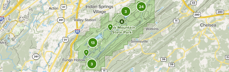 Oak Mountain State Park Map Hwiicen3Ghnndm