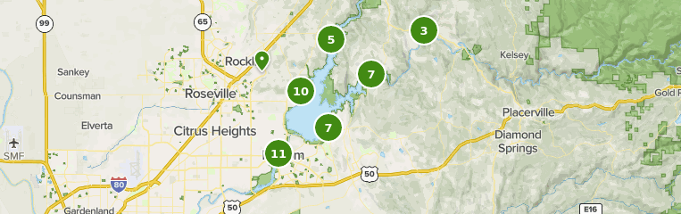 folsom lake bike trail map