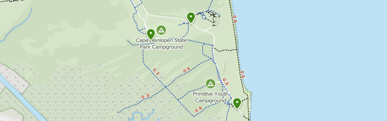 cape henlopen state park map Best Trails In Cape Henlopen State Park Delaware Alltrails cape henlopen state park map