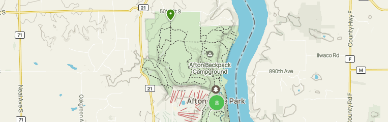 afton state park trail map